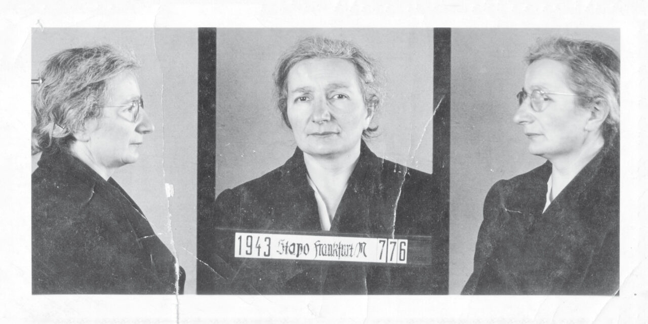 Fahndungsfoto der Frankfurter Gestapo von Jenny Iller, 1943